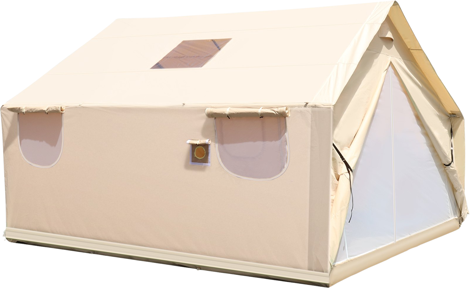 VEVOR Large Canvas Tent 12x14FT Wall Tent with PVC Storm Flap Canvas Wall Tents Waterproof Canvas Camping Tents with Stove Hole for 8 10 People