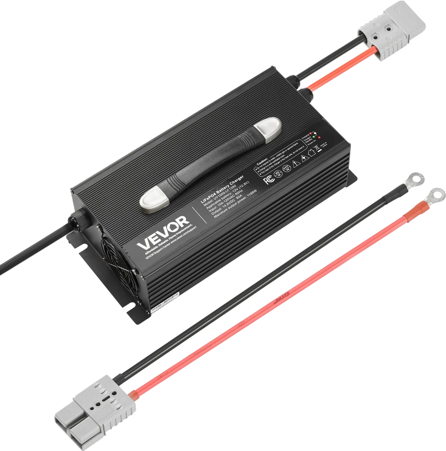 Vevor Lithium Battery Charger 12V 80A LiFePO4 with Anderson Connector New