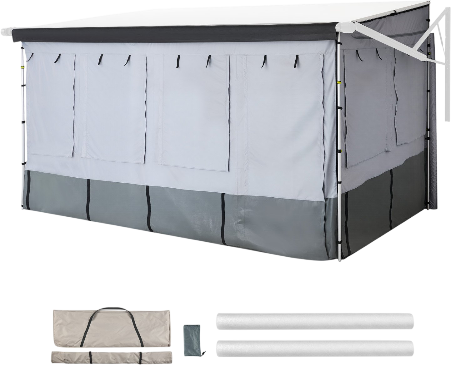 Vevor RV Awning Sun Shade Room with Door and Mesh Windows for 16-17 ft. Awnings New