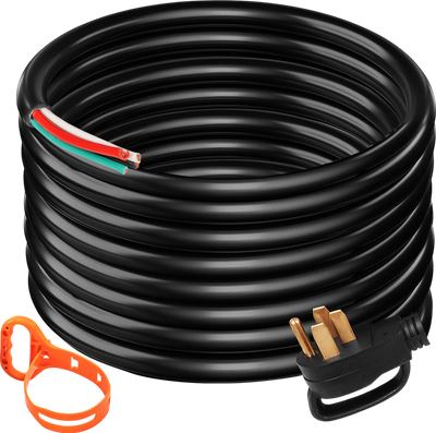 Vevor Generator Extension Cord N14-50P to Bare Wire 40 Ft 50 Amp 6 Gauge STW 6/3+8/1 New