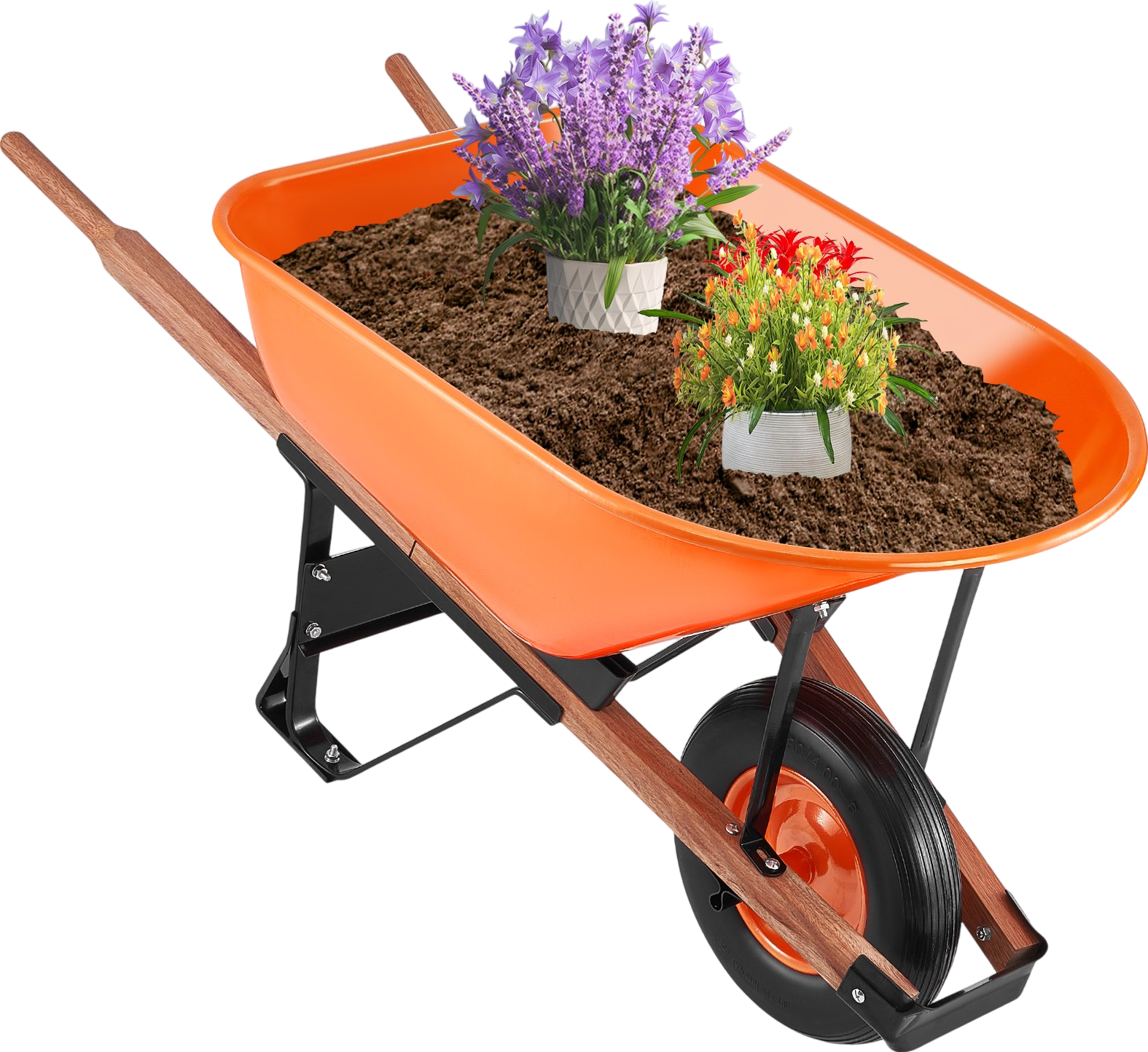Vevor Wheelbarrow Cart 6 Cu. Ft and 330 Lbs Capacity New