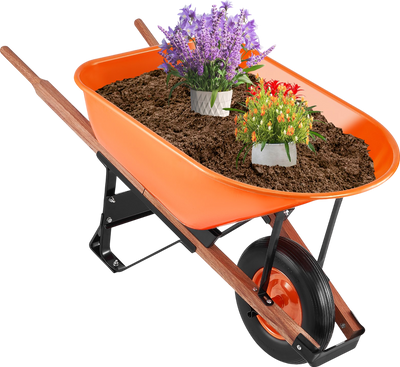 Vevor Wheelbarrow Cart 6 Cu. Ft and 330 Lbs Capacity New