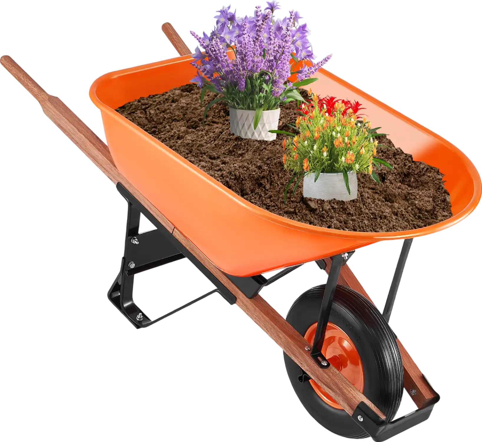 Vevor Wheelbarrow Cart 6 Cu. Ft and 330 Lbs Capacity New