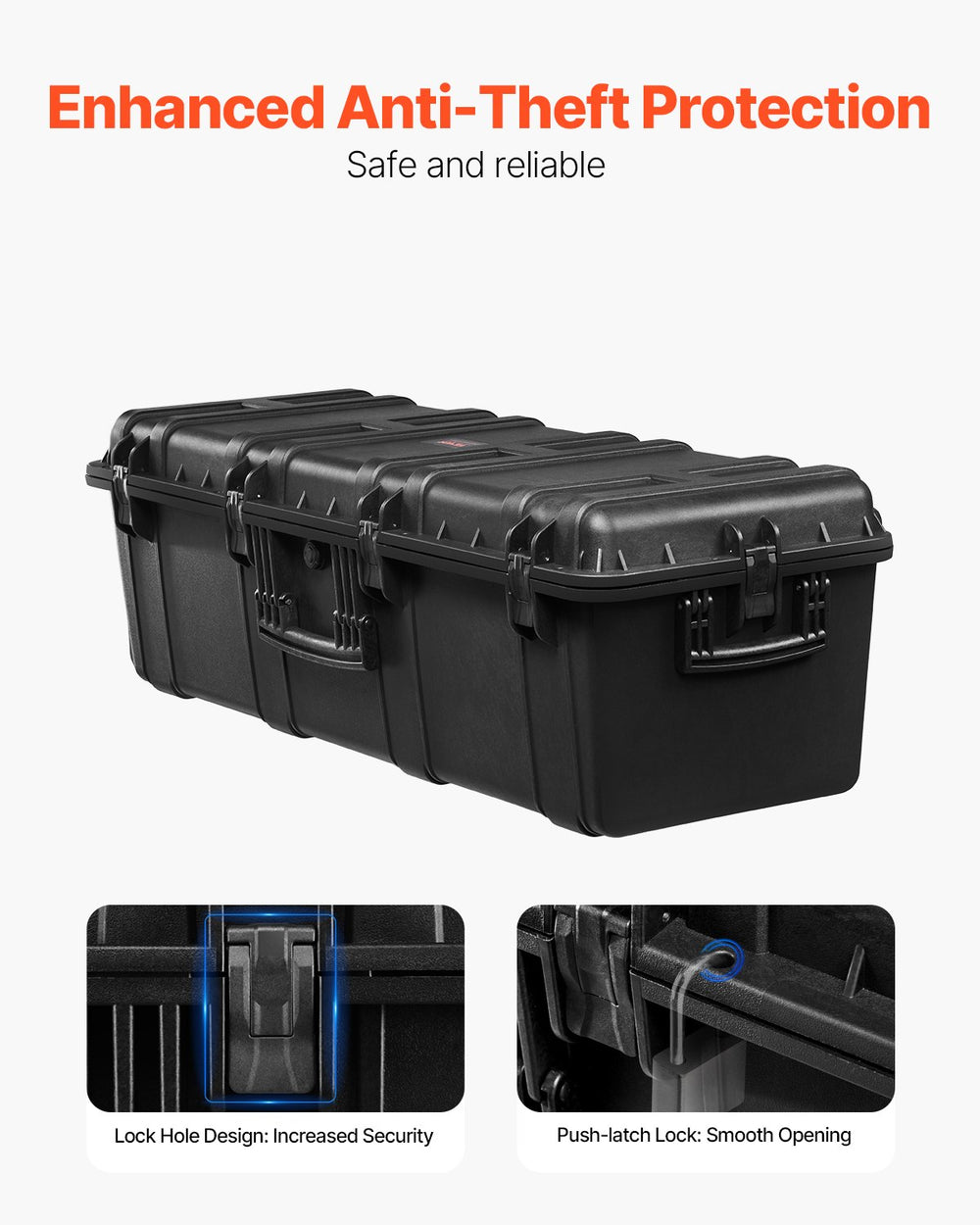 Vevor Weatherproof Hard Case Heavy Duty Dry Box with Pre-Cut Foam New
