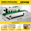 Vevor FR-900 Continuous Band Sealer Automatic Horizontal Sealing for PVC Bags 110V New