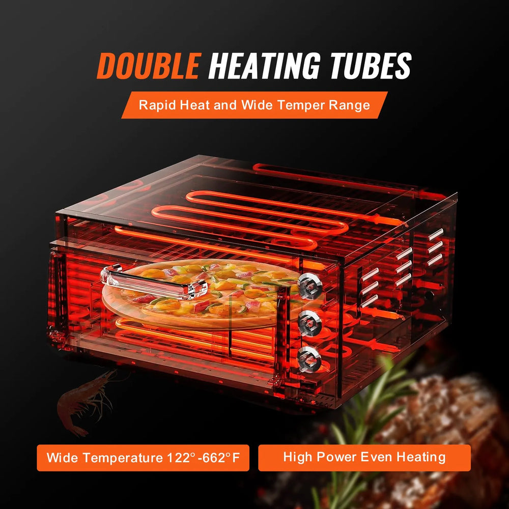 Vevor Countertop Pizza Oven 16" with Temperature and Time Control New