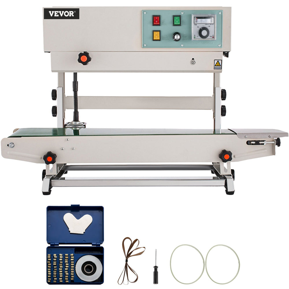 Vevor Continuous Band Sealer FR-900 Vertical Automatic Sealing Machine with Temp Control New