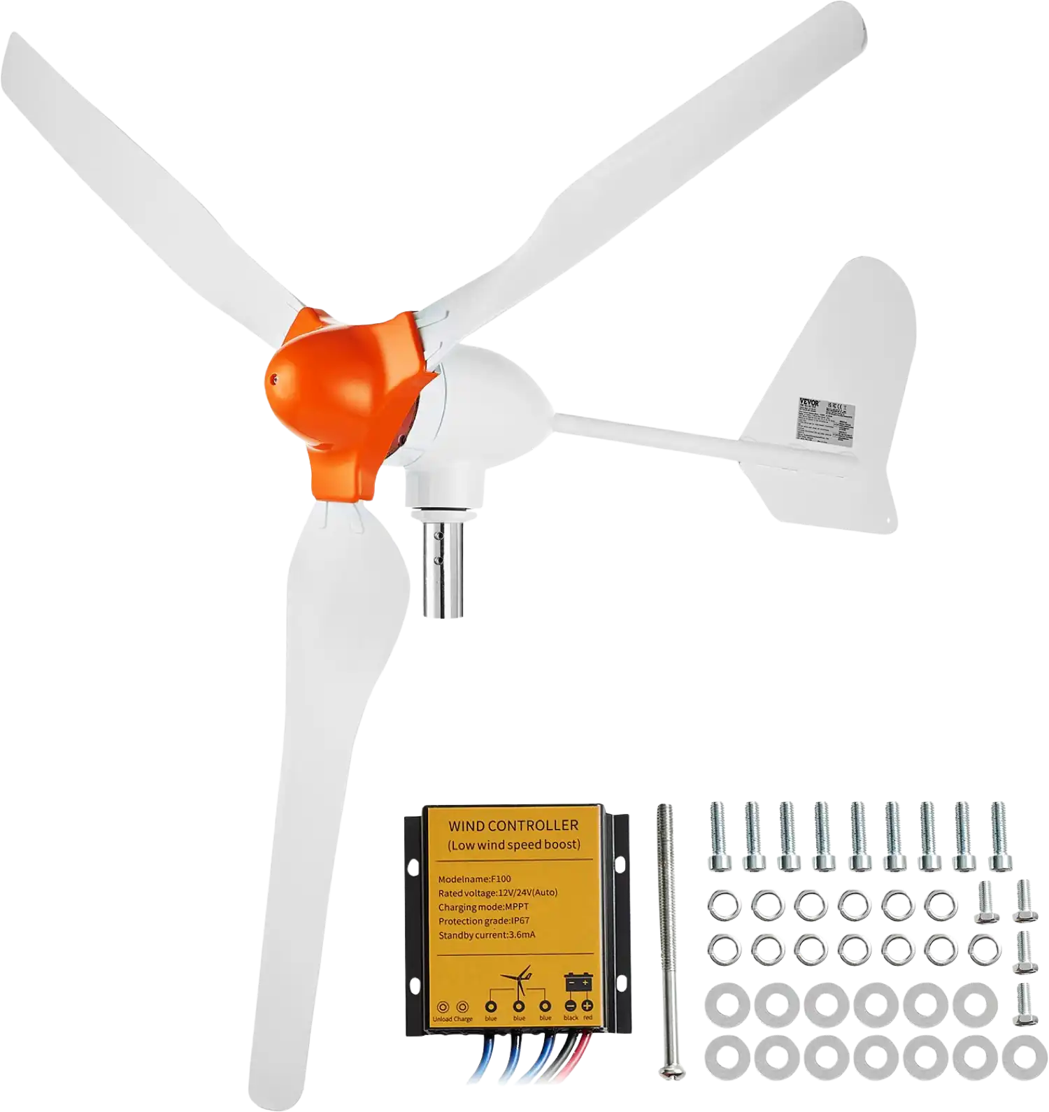 Vevor Wind Turbine Generator Kit 3-Blade with MPPT Controller 800W 12V New
