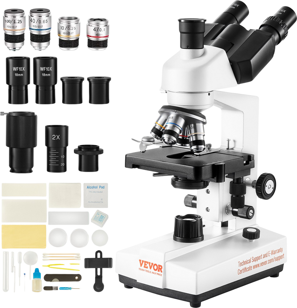 Vevor Compound Trinocular Microscope 40X-5000X Vevor Compound Trinocular Microscope 40X-5000X