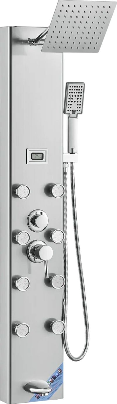 Vevor Shower Panel System 5 Modes Digital Display Wall Mounted with 59