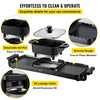 Vevor Electric Grill and Hot Pot 2-in-1 Smokeless BBQ Pan Grill 2400W New