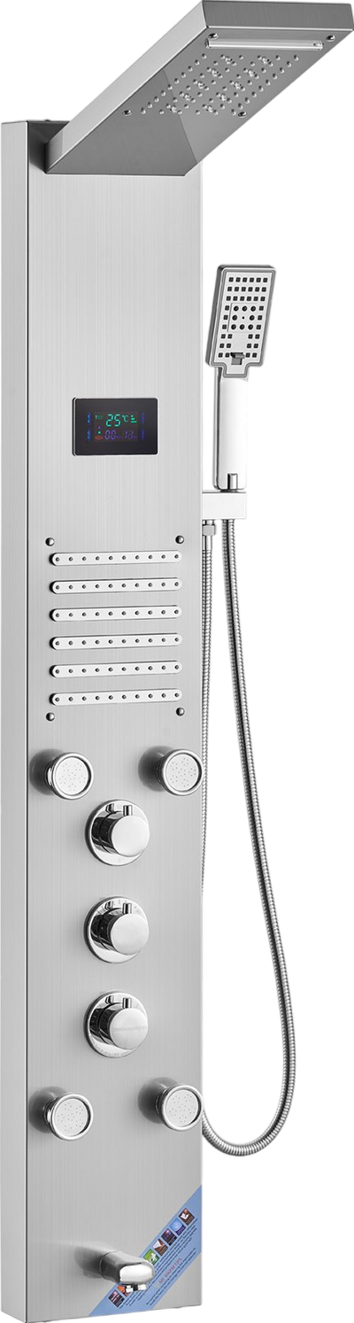 Vevor Shower Panel System with Overhead Rainfall Waterfall & Tub Spout Stainless Steel New