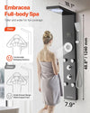 Vevor Shower Panel Tower System with Rainfall Head LED 53 in. 6-Function New