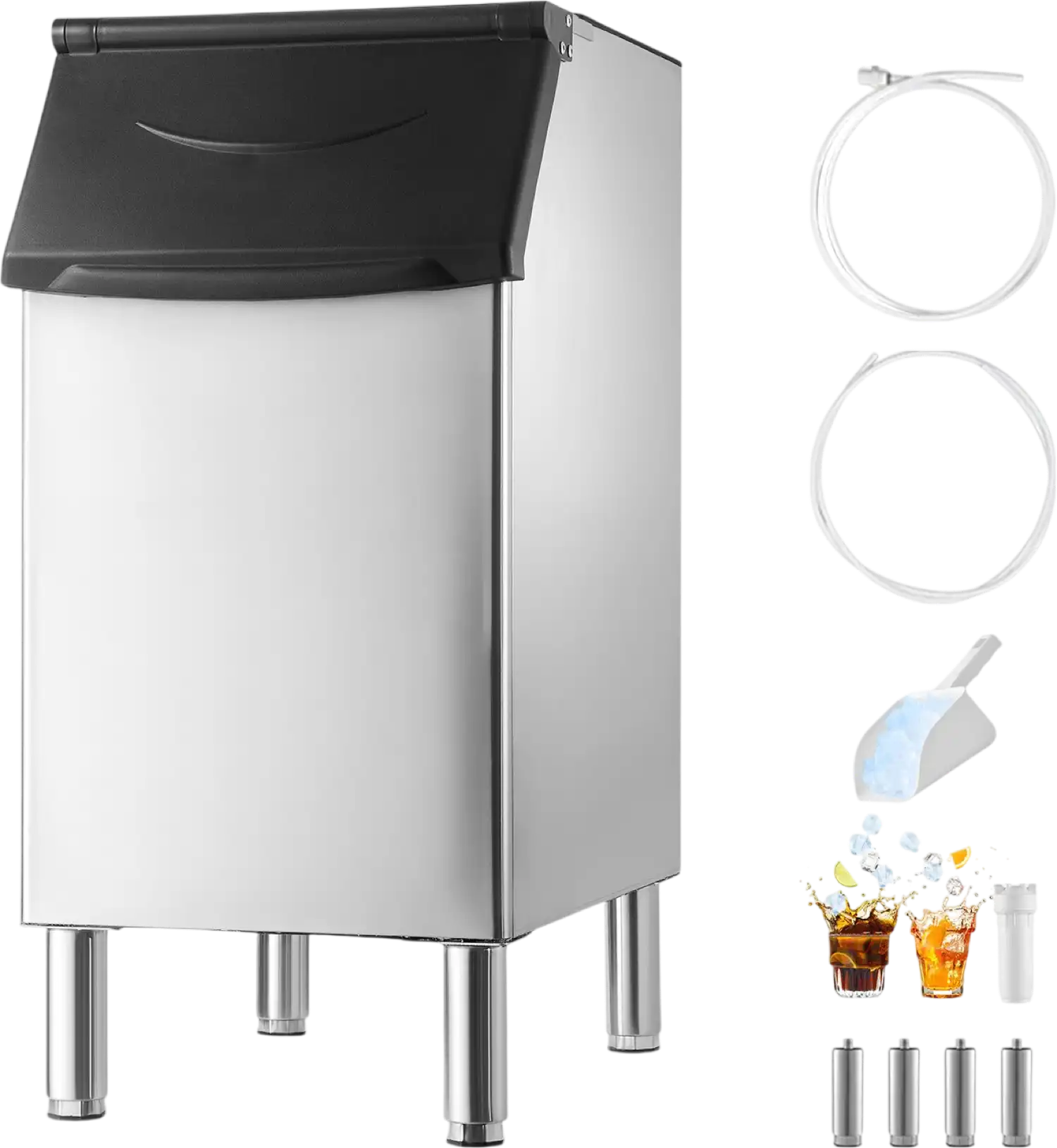 Vevor Commercial Ice Storage Bin 300 lbs Capacity Stainless Steel New