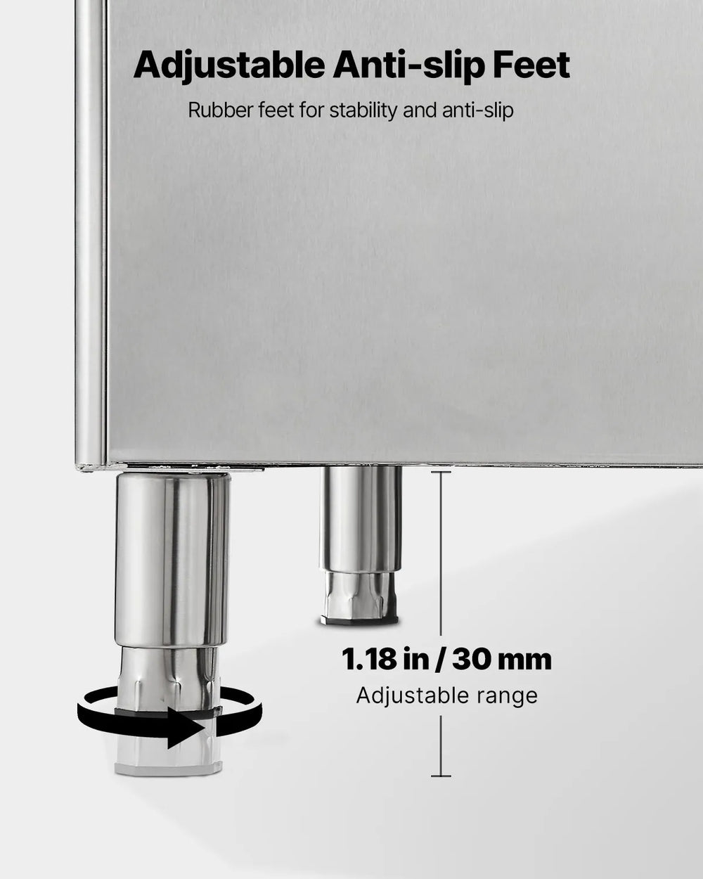 Vevor Commercial Ice Storage Bin 500 lbs Capacity Stainless Steel Gravity Drain New