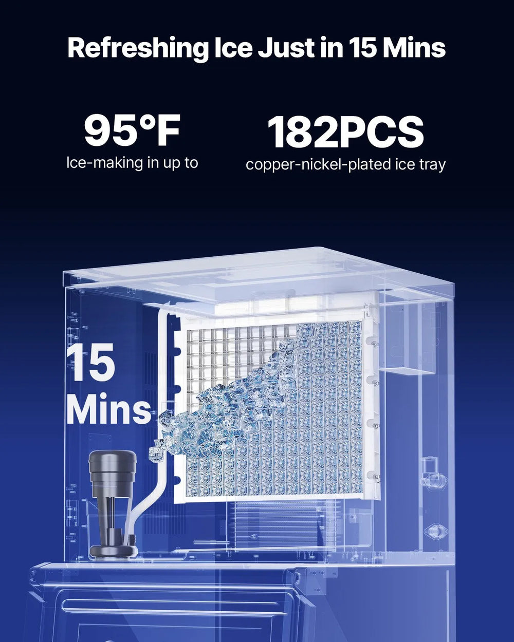 Vevor Commercial Ice Maker Head Unit 450 lbs/Day Self-Cleaning Scheduled Ice-Making New