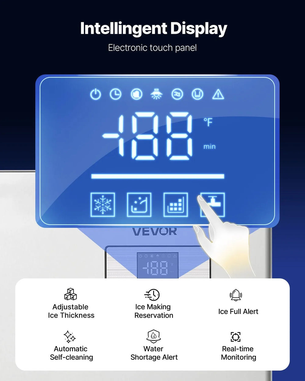 Vevor Commercial Ice Machine 550 lbs/Day Head Unit Only New