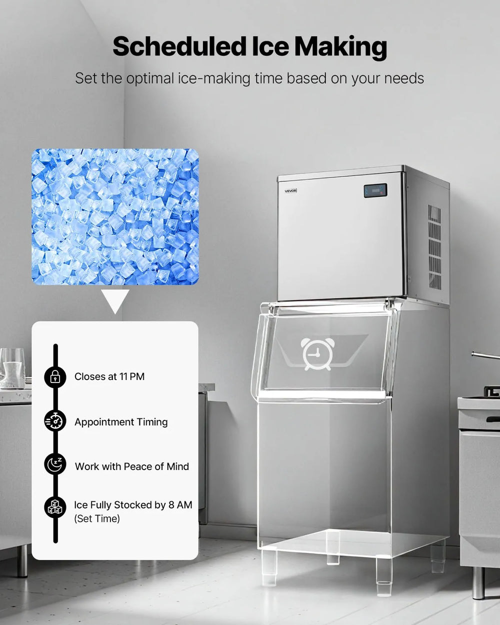 Vevor Commercial Ice Maker Machine 650 lbs/Day Head Unit Only New