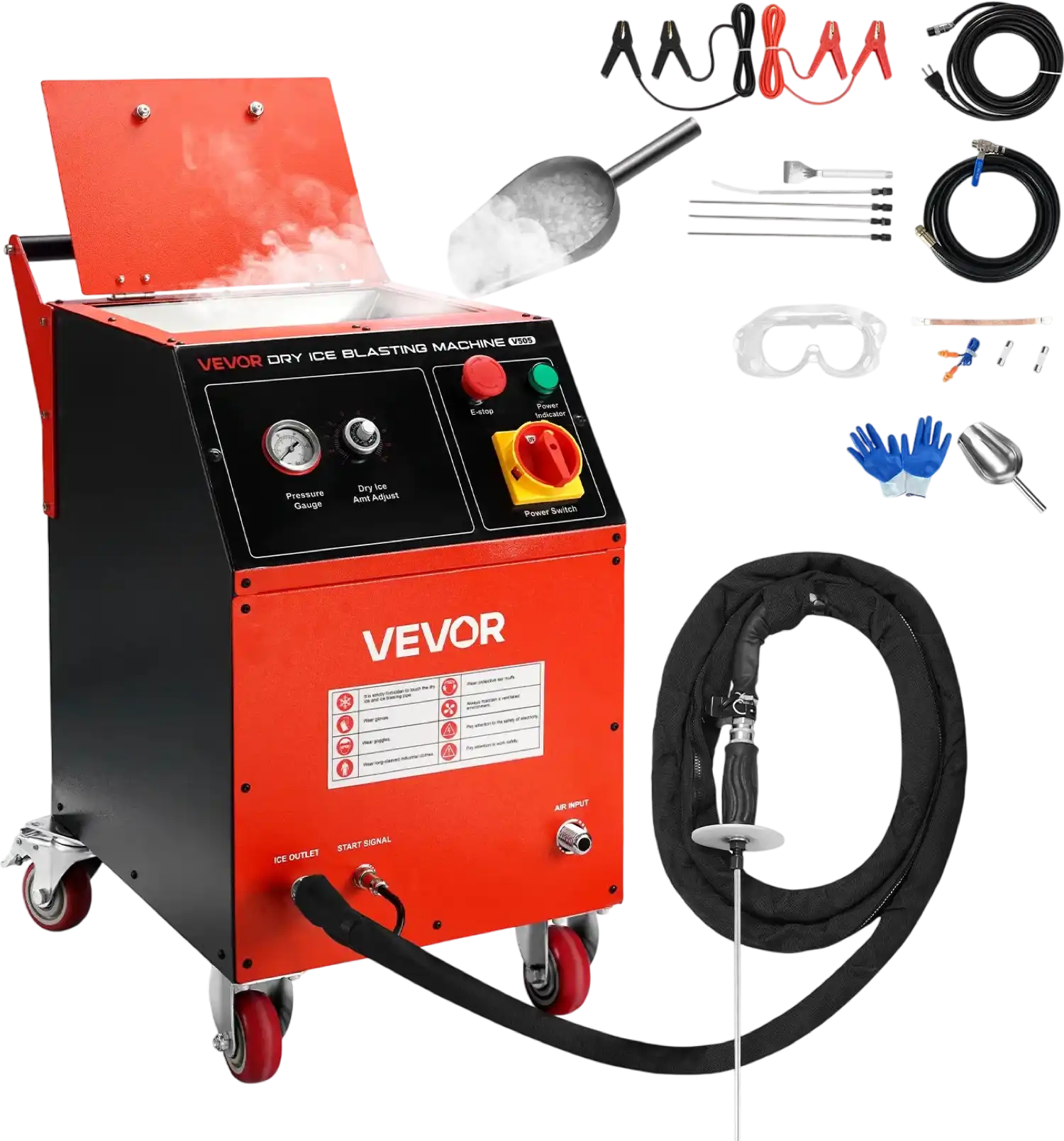 Vevor Dry Ice Blasting Machine 11 lbs. Capacity Cleaner with 4 Nozzles 120V New