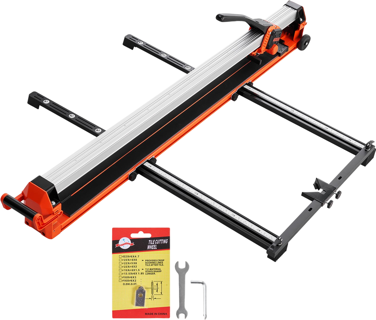 Vevor Manual Tile Cutter 47.2 in. with Precision Alignment Guide Swivel Wheels New