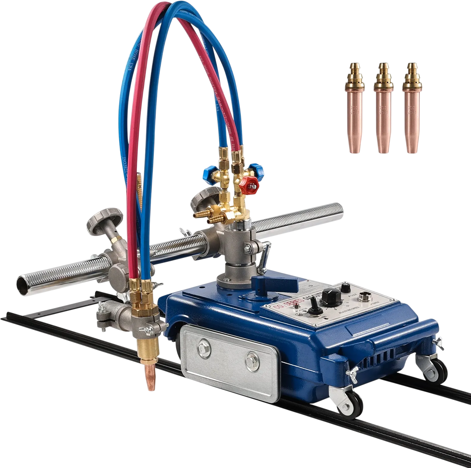 Vevor Track Torch Burner Straight Line Gas Cutter with 12 in. Track 3 Tips 110V New