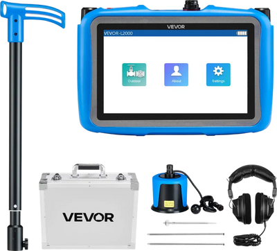 Vevor Pipe Water Leak Detector 1-10000Hz Frequency Range 16.4 ft Depth with 7
