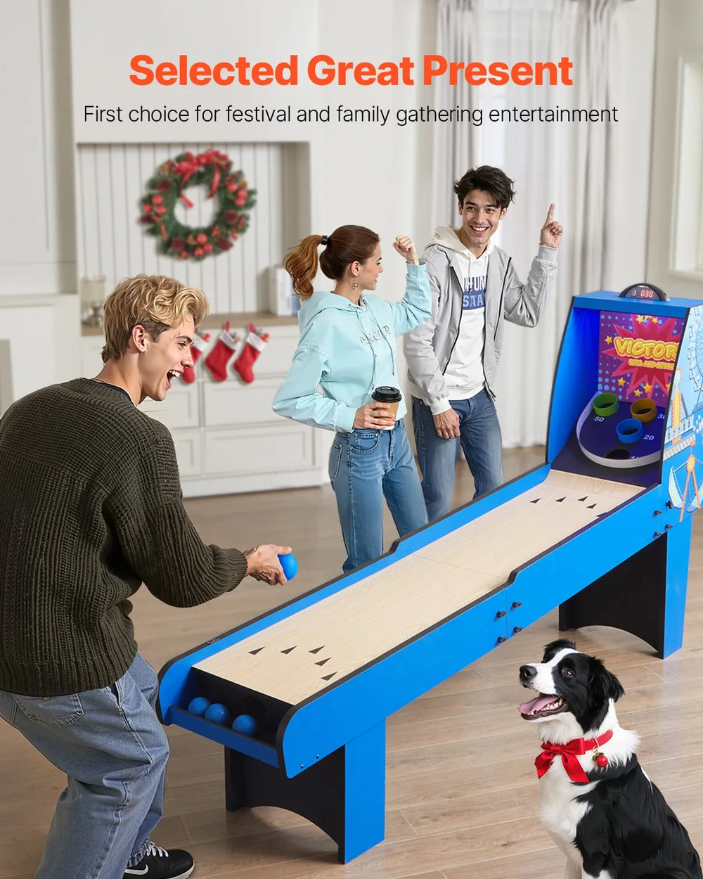 Vevor Roll & Score Arcade Game Table 8 Ft with Electronic Scorer New