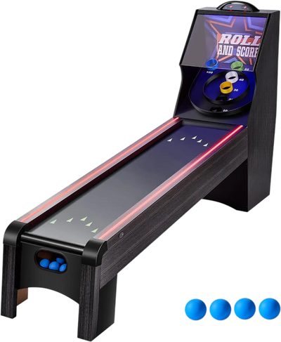 Vevor Roll & Score Skee Ball Arcade Game 9 Ft with LED Scorer and Lighting New