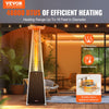 Vevor Propane Patio Heater 48000 BTU Bronze Pyramid with Wheels New