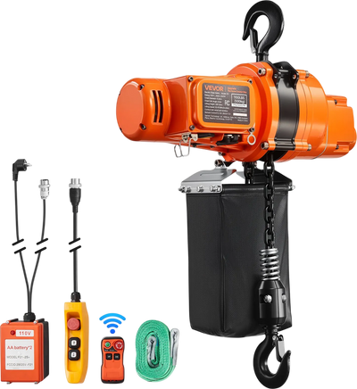 Vevor Electric Chain Hoist 1,100 lbs. 20 ft. Lifting Height with Wireless/Wired Remote Control 120V New