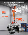 Vevor Electric Chain Hoist 2,200 lbs. 20 ft. Lift Height Wired/Wireless Remote Control 480V New