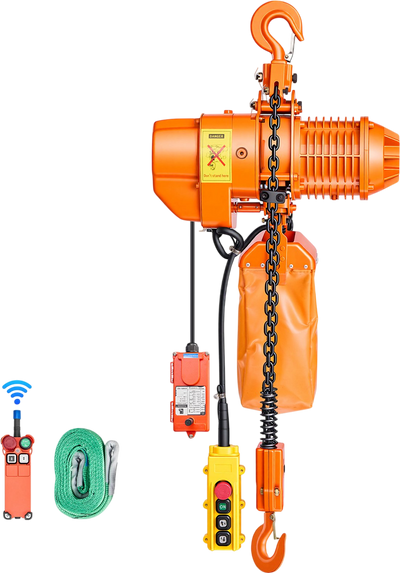 Vevor Electric Chain Hoist 2,200 lbs. 20 ft. Lift Height Wired/Wireless Remote Control 480V New