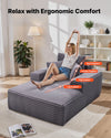 Vevor Oversized Lounge Chair 54-inch Upholstered with Throw Pillows New