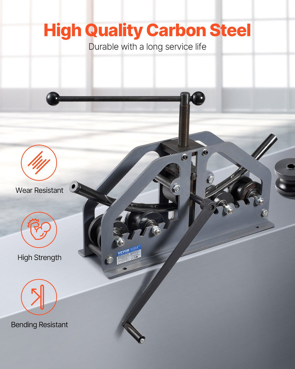 Vevor Tube Pipe Roller Bender Max 1-1/2" Manual with 6 Dies New