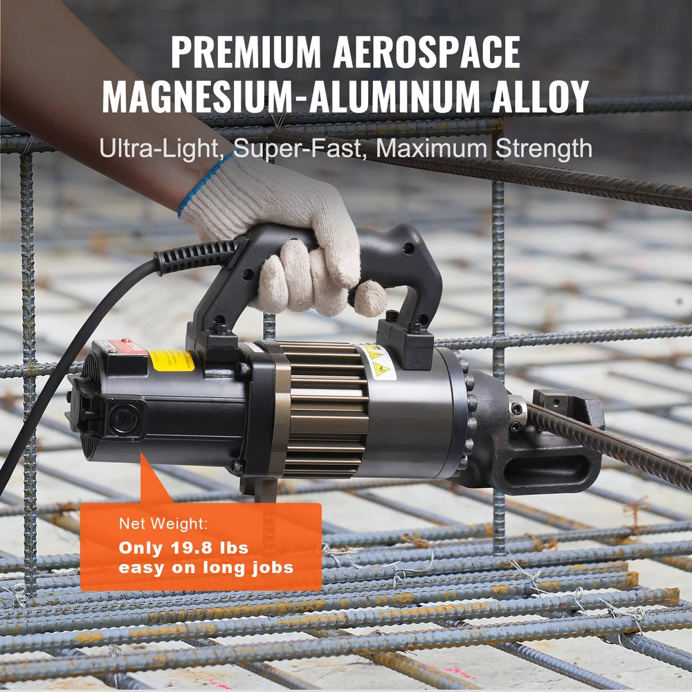 Vevor Electric Hydraulic Rebar Cutter with 4-20mm Cutting Range 1000W New