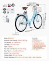 Vevor Cruiser Bicycle with Basket 1-Speed 26" Tires New