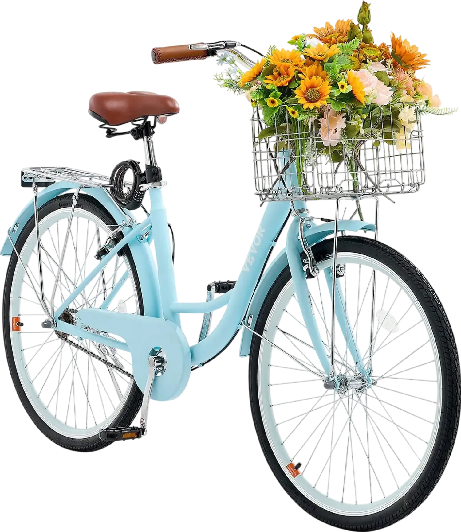 Vevor Cruiser Bicycle with Basket 1-Speed 26