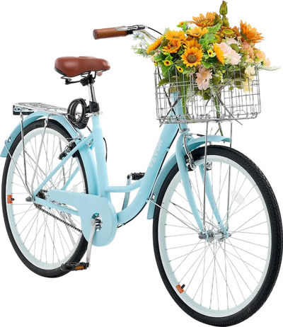 Vevor Cruiser Bicycle with Basket 1-Speed 26