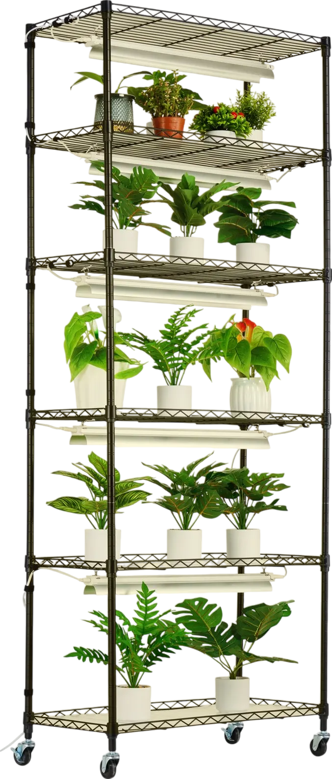 Vevor Plant Stand 6-Tier Shelf with 150W Full Spectrum Grow Light and Timer New