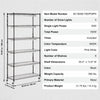 Vevor Plant Stand 6-Tier 71" Shelf with 150W Full Spectrum Grow Light and Timer New