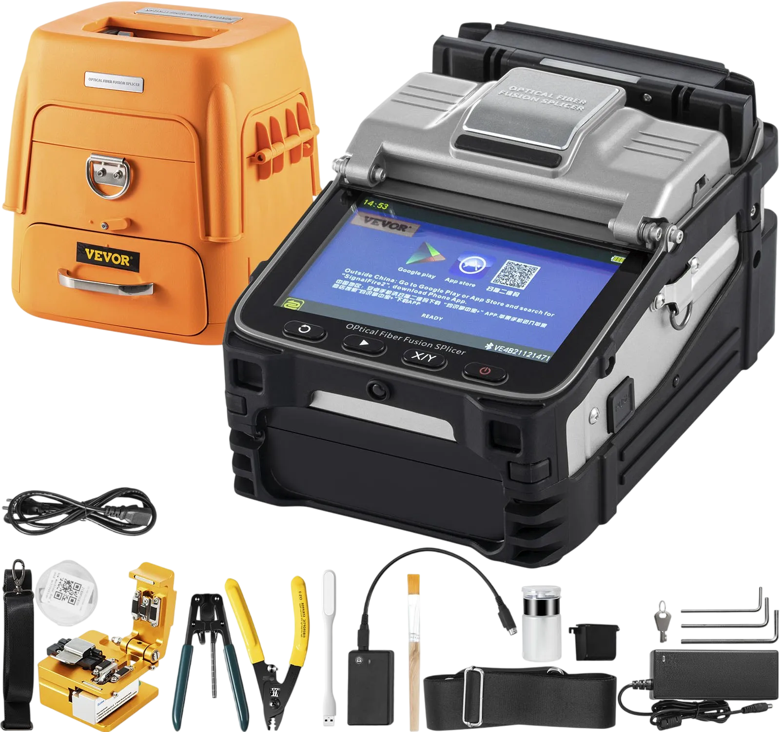 Vevor AI-7 Fiber Fusion Splicer 8s Splicing Time with 5