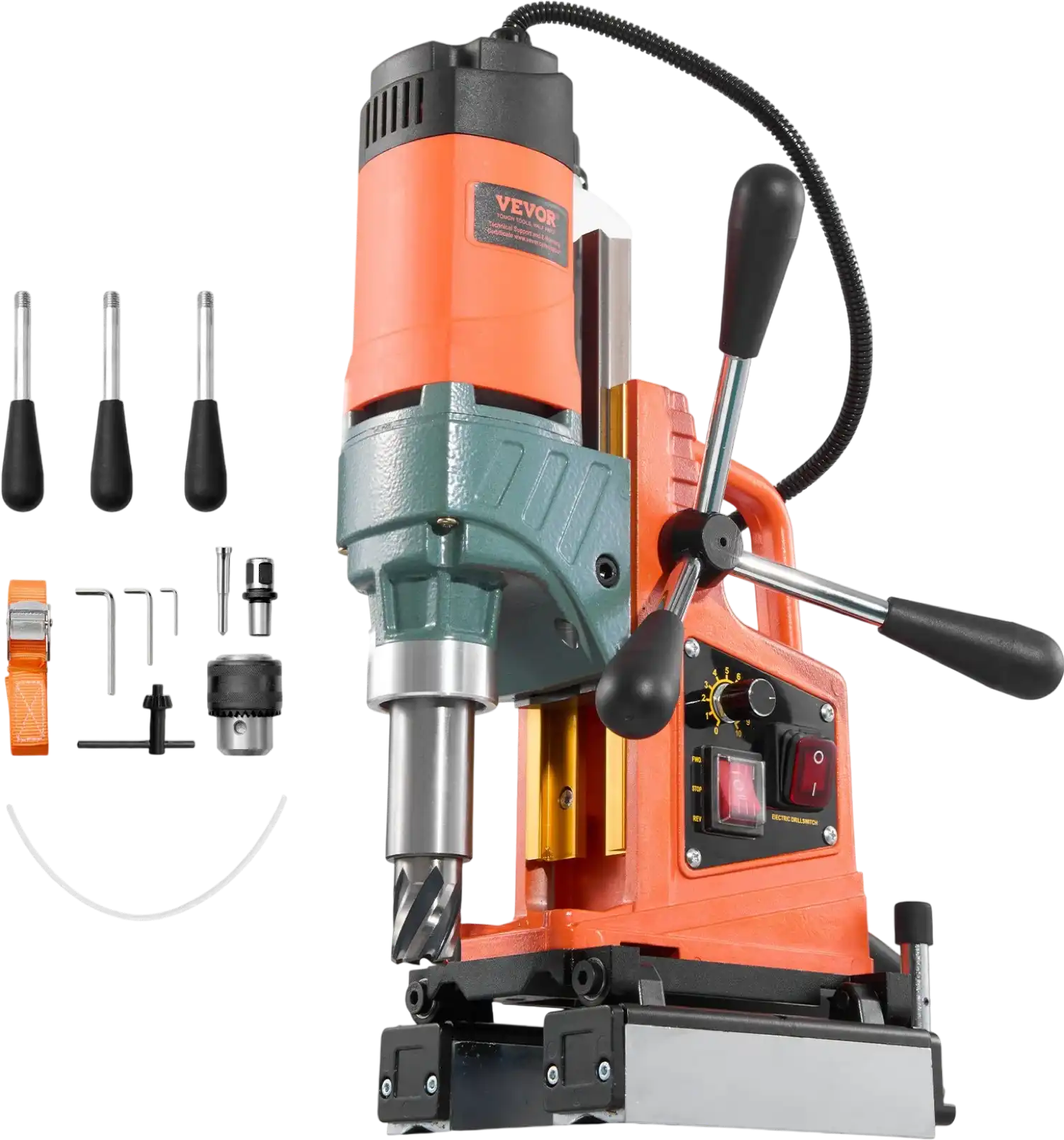 Vevor Magnetic Drill Press 2 inch Boring Diameter 0-750 RPM Stepless 1400W New