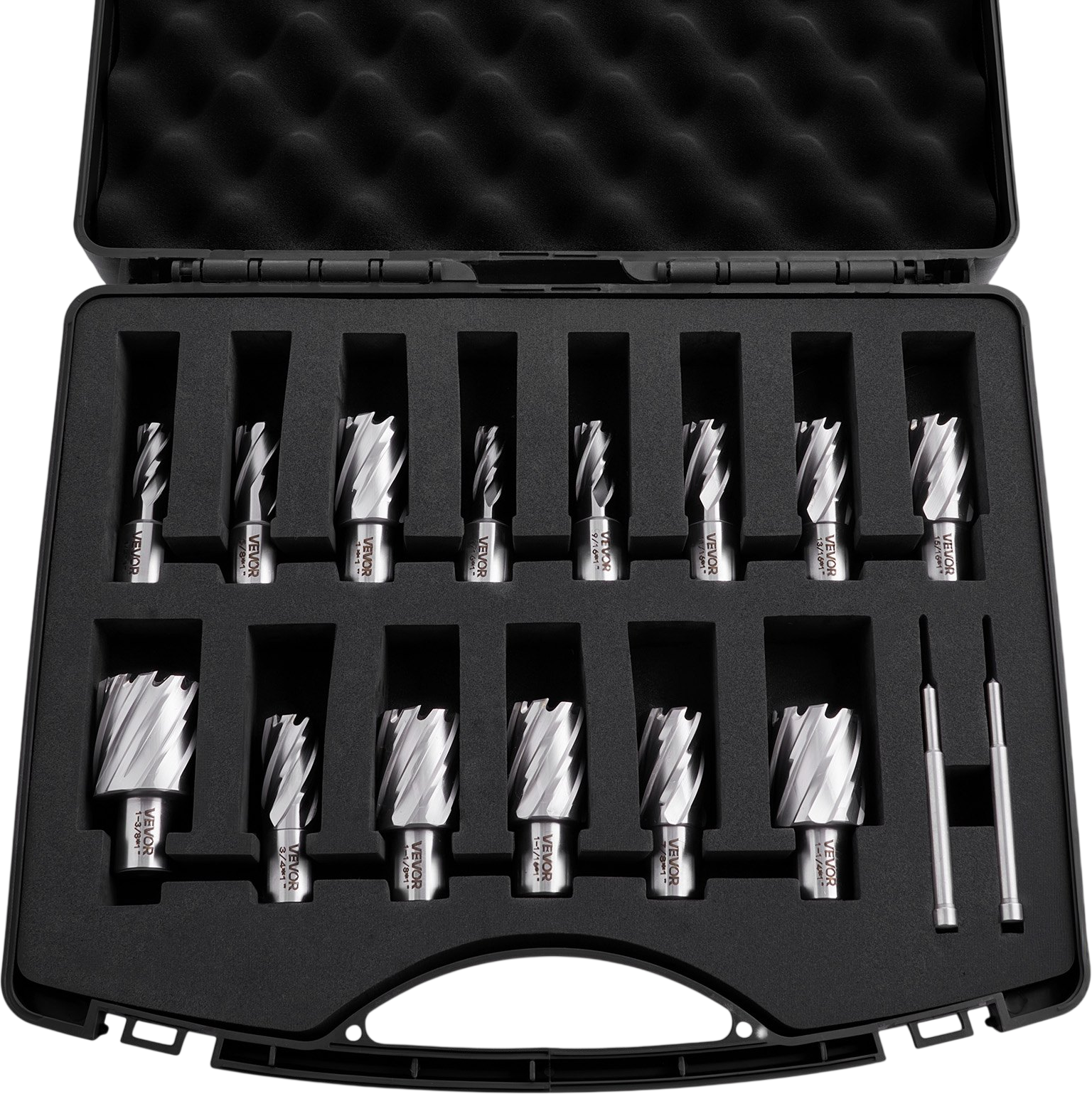 Vevor Annular Cutter Set 16 Piece Weldon Shank Drill Bits 7/16 to 1-3/8 in. Cut Diameter HSS New