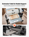 Vevor Drum Sander 22" with Stand & Extension Tables 1.75 HP 1440 RPM New