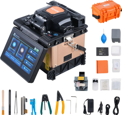 Vevor Fiber Fusion Splicer 4 Motors Clad Alignment 6s Splicing with 5
