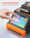 Vevor Fiber Fusion Splicer Core & Clad Alignment 6 Motors with 5" Touchscreen New