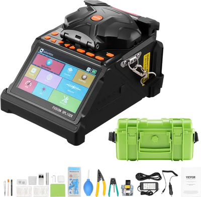 Vevor Fiber Fusion Splicer 6 Motors 6s Splicing 13s Heating with 5