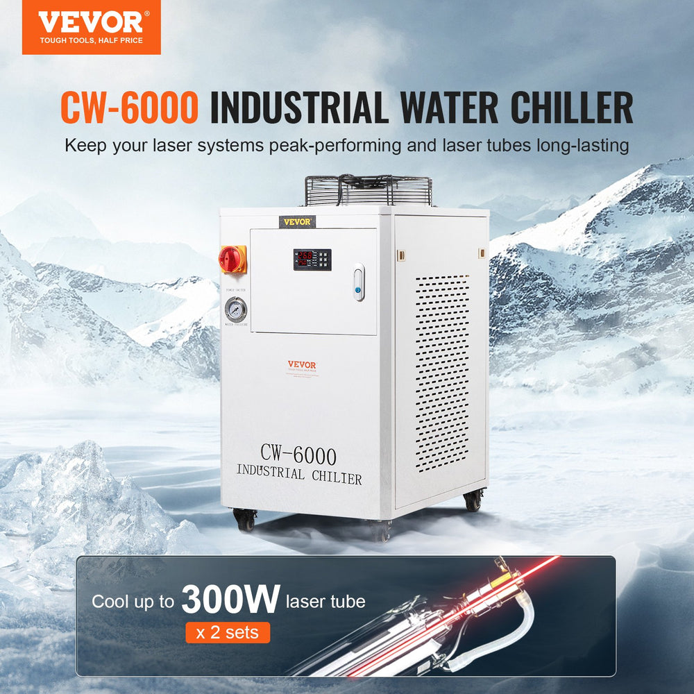 Vevor CW-6000 Industrial Water Chiller with Compressor 65 L/min 1500W New