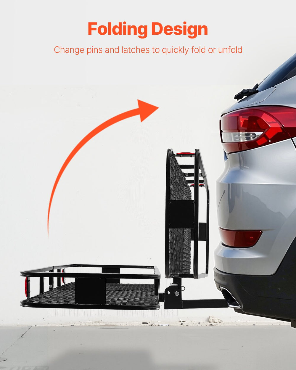 Vevor Hitch Cargo Carrier Foldable 500 Lbs Capacity for 2" Receiver New