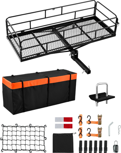 Vevor Hitch Cargo Carrier Foldable with Cargo Net 500 Lbs Capacity New